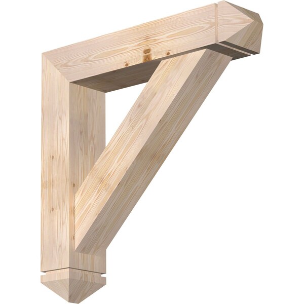 Ekena Millwork Traditional Arts and Crafts Smooth Bracket w/ Offset Brace, Douglas Fir, 7 1/2"W x 36"D x 36"H BKT0806X36X36TRA03SDF - main